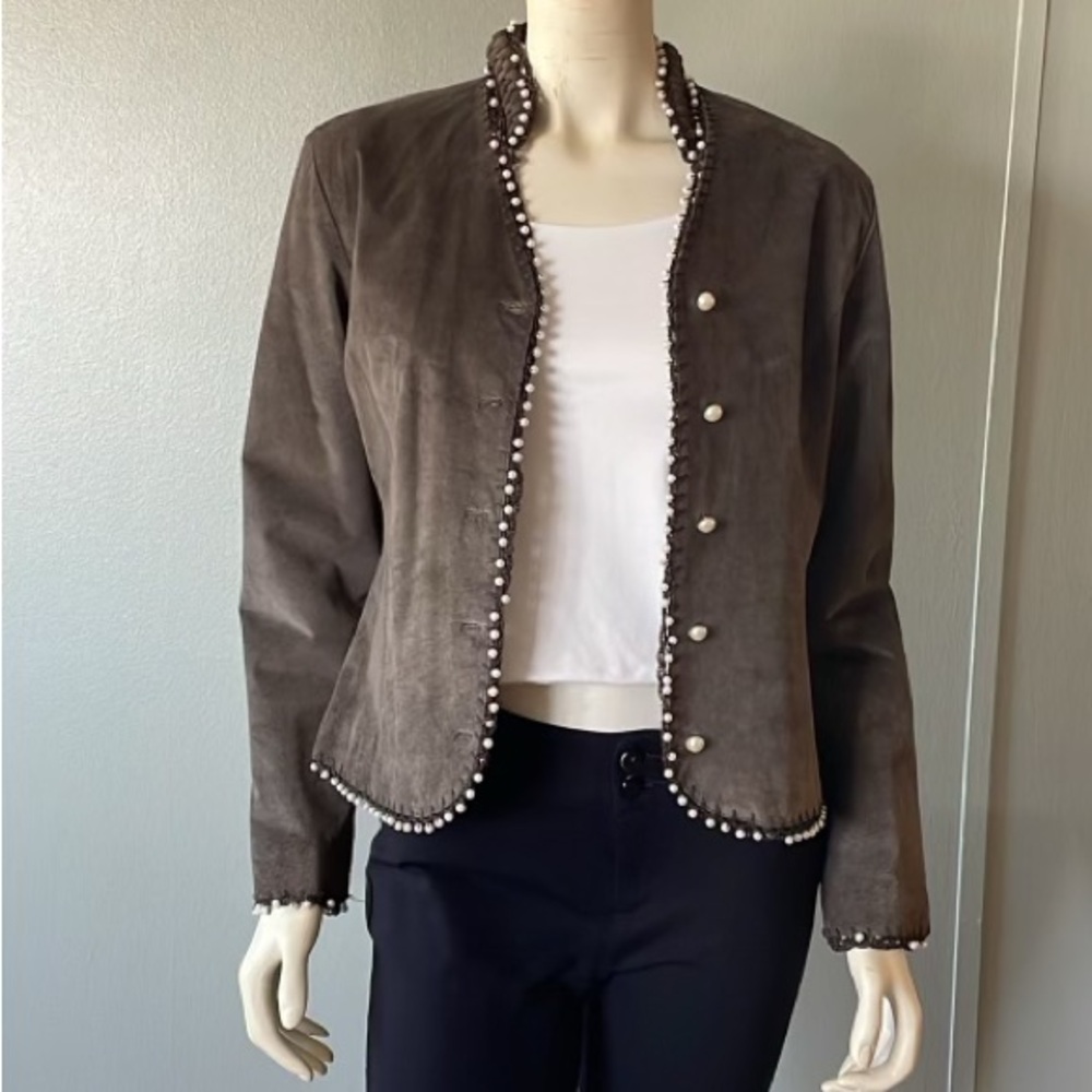 Sophie Chang studio suede leather jacket, size 8